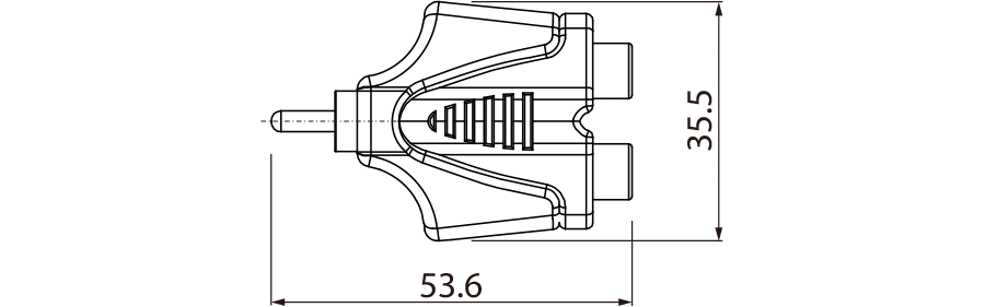 Adaptador ROXTONE RPAN310 - 2x1 RCA Profesional