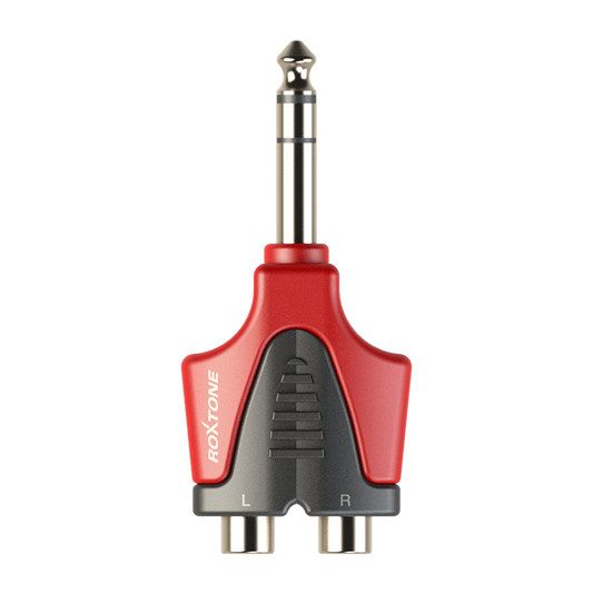 Adaptador ROXTONE RPAN330 - 2 RCA a 1/4" TRS Profesional