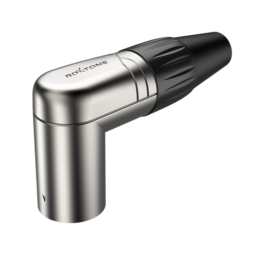 Conector XLR Macho en L ROXTONE RX3RMPNT - Profesional